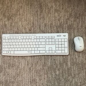 Logitech Silent Touch Wireless Keyboard and Mouse Combo - White